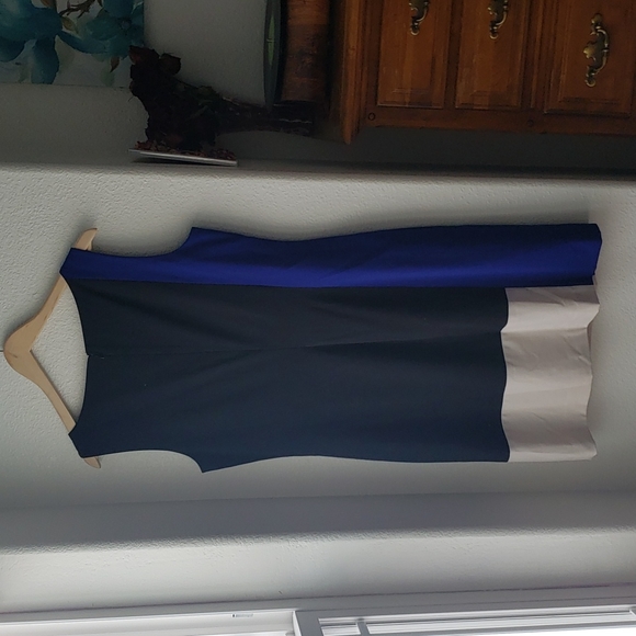 Ralph Lauren Black, Cream, and Blue Work Dress - Picture 2 of 6